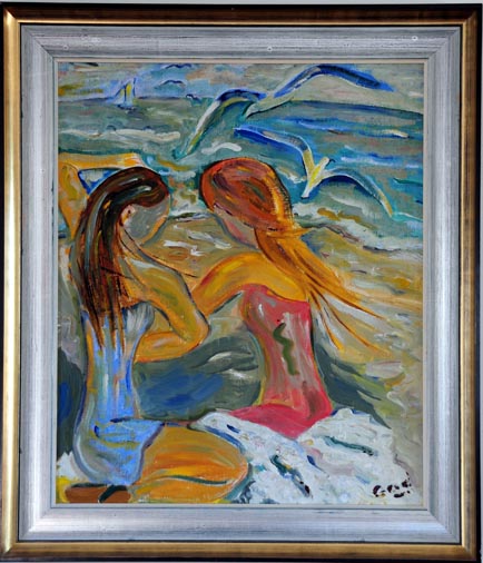 Two girls on the beach